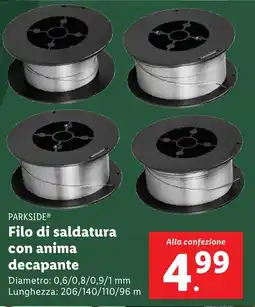 Lidl PARKSIDE Filo di saldatura con anima decapante offerta