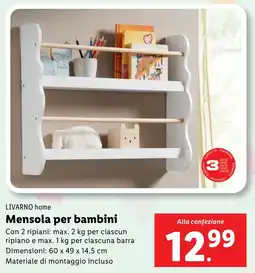 Lidl LIVARNO home Mensola per bambini offerta