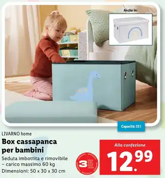 Lidl LIVARNO home Box cassapanca per bambini offerta