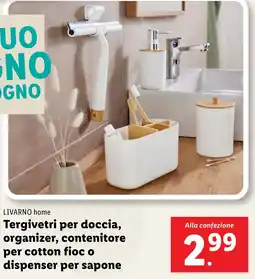 Lidl LIVARNO home Tergivetri per doccia, organizer, contenitore per cotton fioc o dispenser per sapone offerta