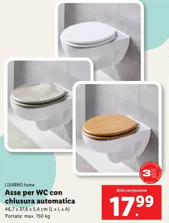 Lidl LIVARNO home Asse per WC con chiusura automatica offerta