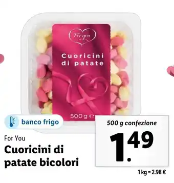 Lidl For You Cuoricini di patate bicolori offerta