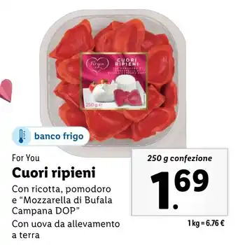 Lidl For You Cuori ripieni offerta