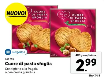 Lidl For You Cuore di pasta sfoglia offerta