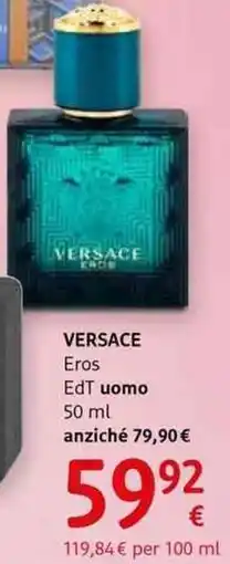 dm drogerie markt Versace eros EdT uomo offerta