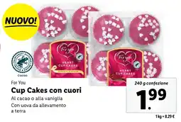 Lidl For You Cup Cakes con cuori offerta