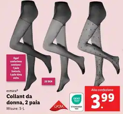 Lidl esmara Collant da donna, 2 paia offerta