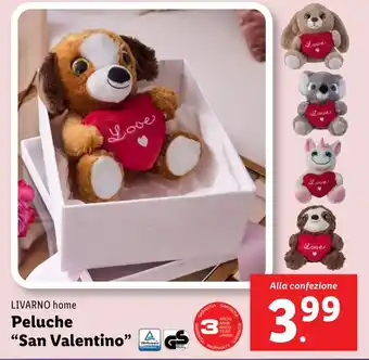 Lidl LIVARNO home Peluche "San Valentino" offerta