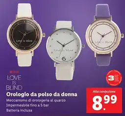 Lidl LOVE IS BLIND Orologio da polso da donna offerta