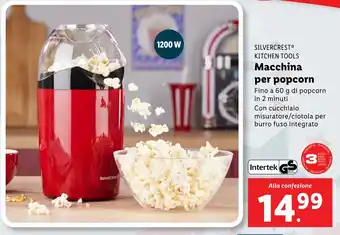 Lidl SILVERCREST KITCHEN TOOLS Macchina per popcorn offerta