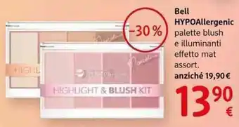 dm drogerie markt Bell hypoallergenic palette blush e illuminanti offerta