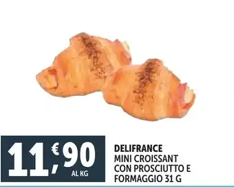 Deco Superfreddo Delifrance mini croissant con prosciutto e formaggio offerta