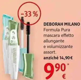 dm drogerie markt Deborah milano formula pura mascara effetto allungante e volumizzante assort. offerta