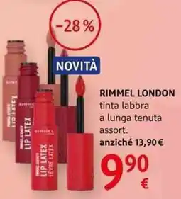 dm drogerie markt Rimmel london tinta labbra a lunga tenuta assort. offerta