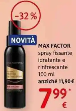 dm drogerie markt Max factor spray fissante idratante e rinfrescante offerta