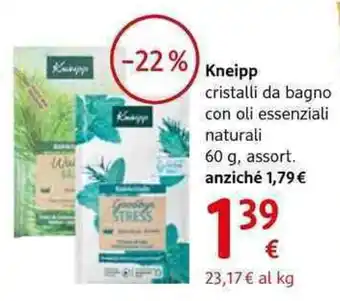 dm drogerie markt Kneipp cristalli da bagno con oli essenziali naturali assort offerta