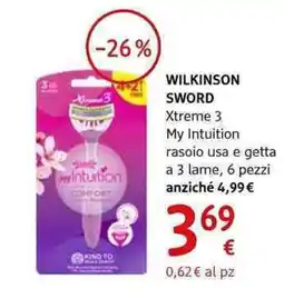 dm drogerie markt Wilkinson sword xtreme 3 my intuition rasoio usa e getta a 3 lame, 6 pezzi offerta