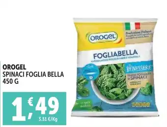 Deco Superfreddo Orogel spinaci foglia bella offerta