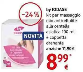 dm drogerie markt By iodase kit per massaggio olio anticellulite alla centella asiatica + coppetta drenante offerta