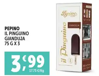 Deco Superfreddo Pepino il pinguino gianduja offerta