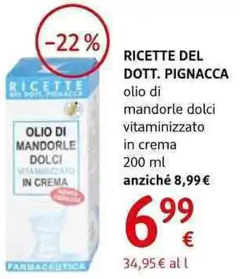 dm drogerie markt Ricette del dott. pignacca olio di mandorle dolci vitaminizzato in crema offerta