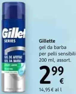 dm drogerie markt Gillette gel da barba per pelli sensibili , assort. offerta