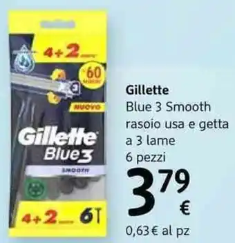 dm drogerie markt Gillette blue 3 smooth rasoio usa e getta a 3 lame 6 pezzi offerta