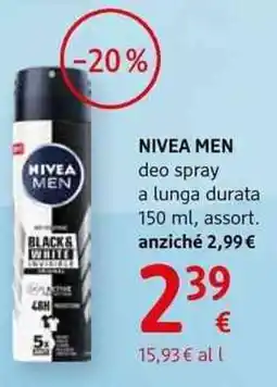 dm drogerie markt Nivea men deo spray a lunga durata offerta