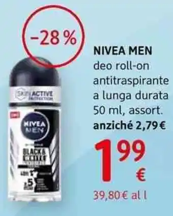 dm drogerie markt Nivea men deo roll-on antitraspirante a lunga durata , assort. offerta