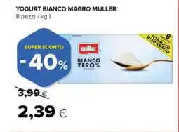 Tigre Yogurt bianco magro MULLER offerta