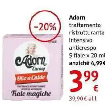 dm drogerie markt Adorn trattamento ristrutturante intensivo anticrespo offerta