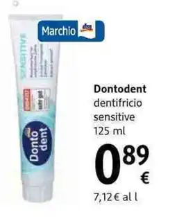 dm drogerie markt Dontodent dentifricio sensitive offerta