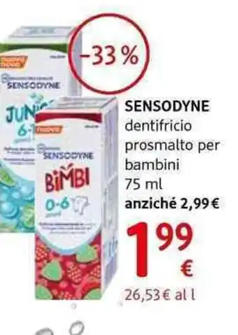 dm drogerie markt Sensodyne dentifricio prosmalto per bambini offerta