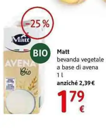 dm drogerie markt Matt bevanda vegetale a base di avena offerta