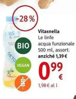 dm drogerie markt Vitasnella le linfe acqua funzionale offerta