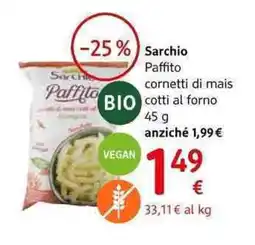 dm drogerie markt Sarchio paffito cornetti di mais cotti al forno offerta