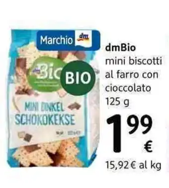 dm drogerie markt Dmbio mini biscotti al farro con cioccolato offerta