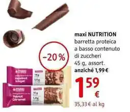 dm drogerie markt Maxi nutrition barretta proteica a basso contenuto di zuccheri offerta