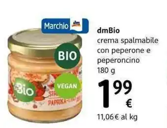 dm drogerie markt Dmbio crema spalmabile con peperone e peperoncino offerta