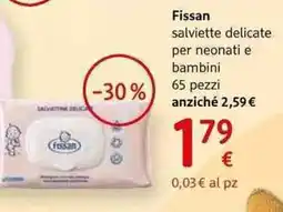 dm drogerie markt Fissan salviette delicate per neonati e bambini offerta