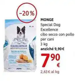 dm drogerie markt Monge special dog excellence cibo secco con pollo per cani offerta