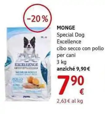 dm drogerie markt Monge special dog excellence cibo secco con pollo per cani offerta