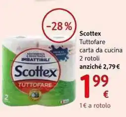 dm drogerie markt Scottex tuttofare carta da cucina 2 rotoli offerta