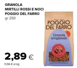 Tigre Granola mirtilli rossi e noci POGGIO DEL FARRO offerta