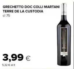 Tigre Grechetto doc colli martani terre de la custodia offerta