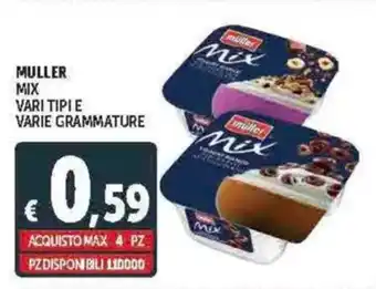 Deco Supermercati Muller mix vari tipi e varie grammature offerta