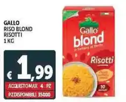 Deco Supermercati Gallo riso blond risotti offerta