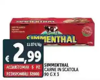 Deco Supermercati Simmenthal carne in scatola offerta