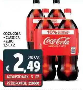 Deco Supermercati Coca cola classica zero offerta