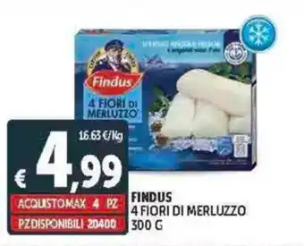 Deco Supermercati Findus 4 fiori di merluzzo offerta